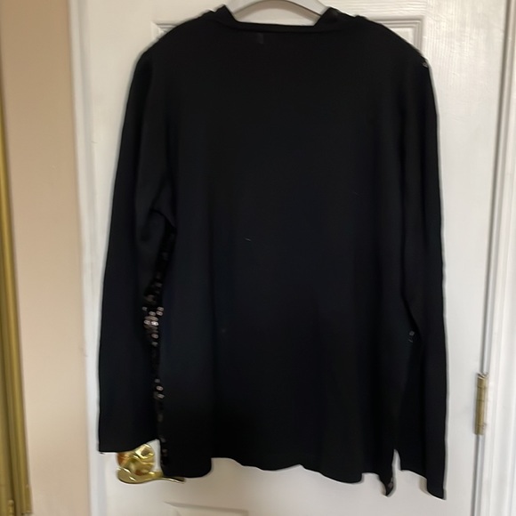 QUACKER Factory SET sequin cardigan and shell set. NWT L Black - Picture 2 of 11